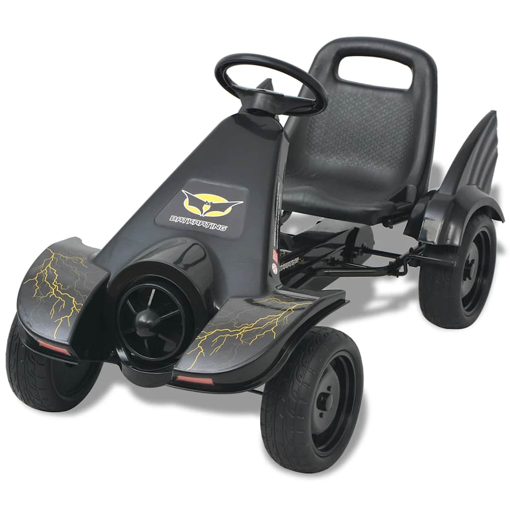 Pedal Go-Kart Mit Verstellbarem Sitz Schwarz