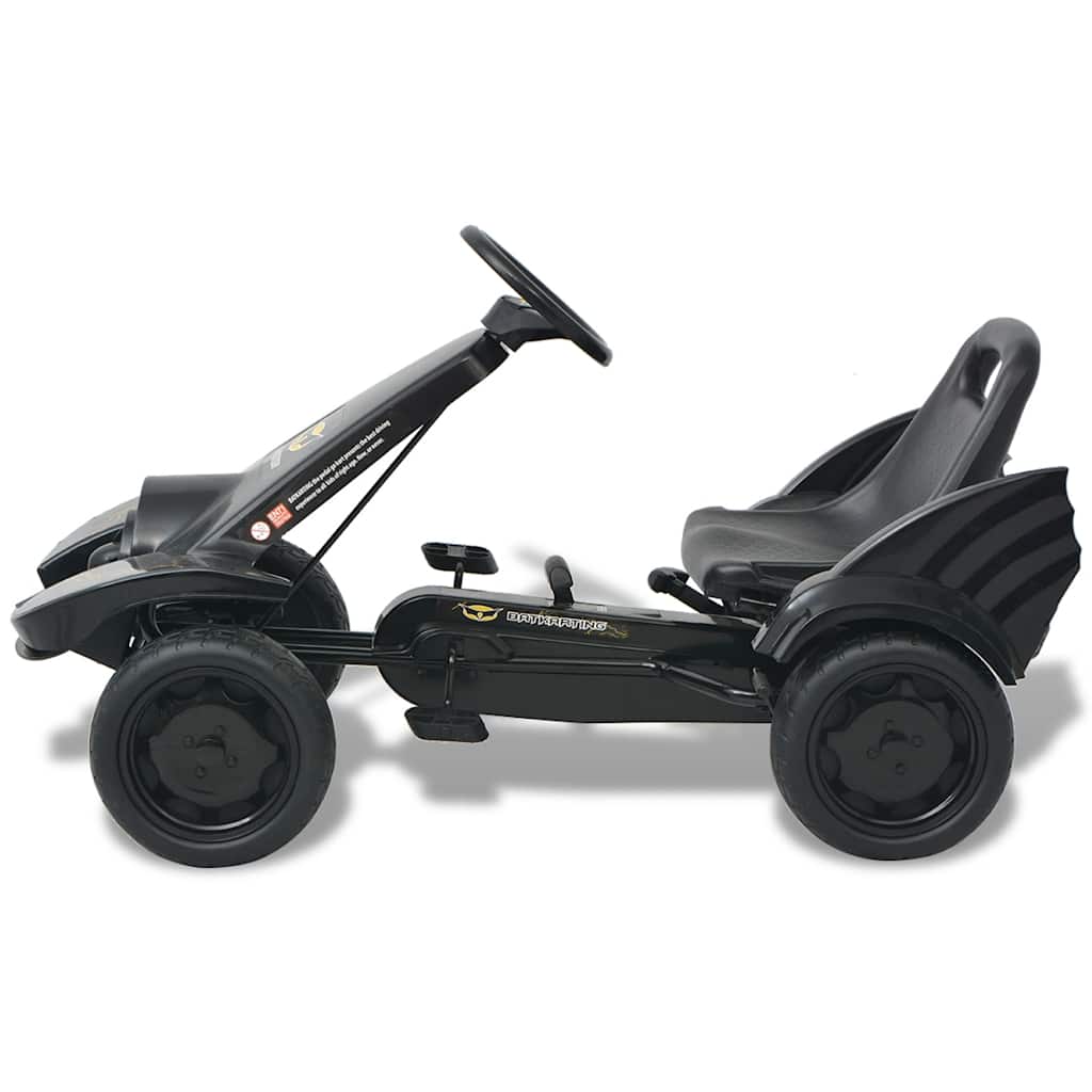 Pedal Go-Kart Mit Verstellbarem Sitz Schwarz
