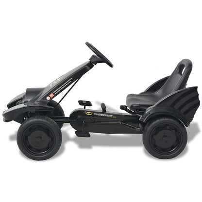 Pedal Go-Kart Mit Verstellbarem Sitz Schwarz