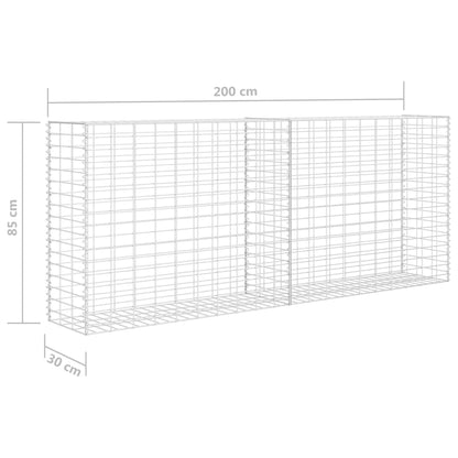 Gabione Verzinkter Stahl 85X30X200 Cm