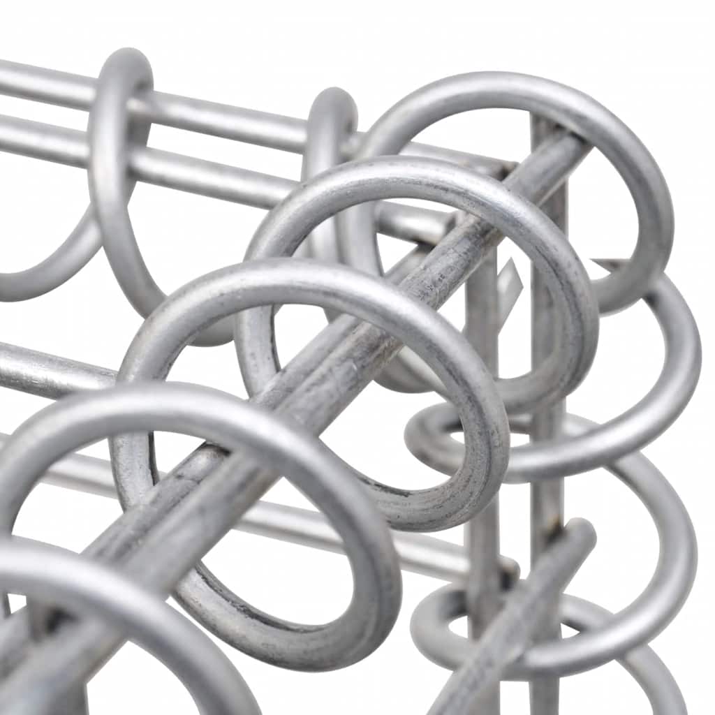 Gabionen-Hochbeet Stahl 180×90×100 Cm Silbern