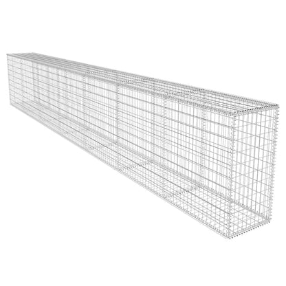 Gabionenwand Mit Abdeckung Verzinkter Stahl
