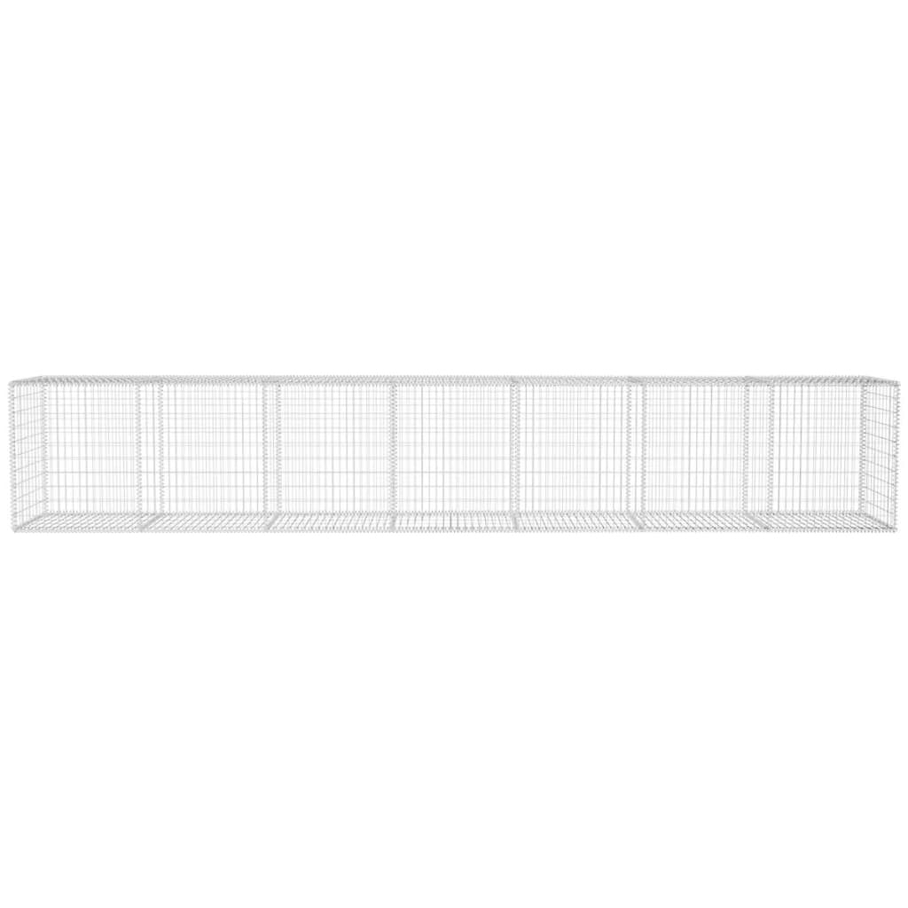 Gabionenwand Mit Abdeckung Verzinkter Stahl
