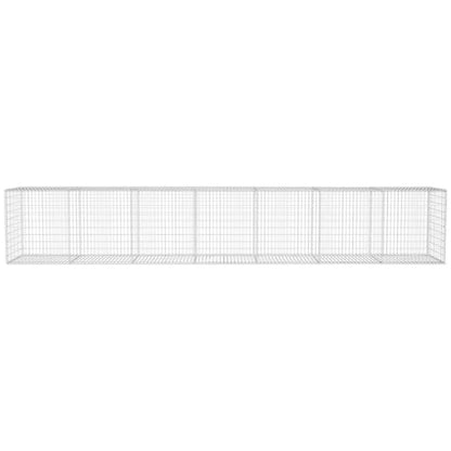 Gabionenwand Mit Abdeckung Verzinkter Stahl