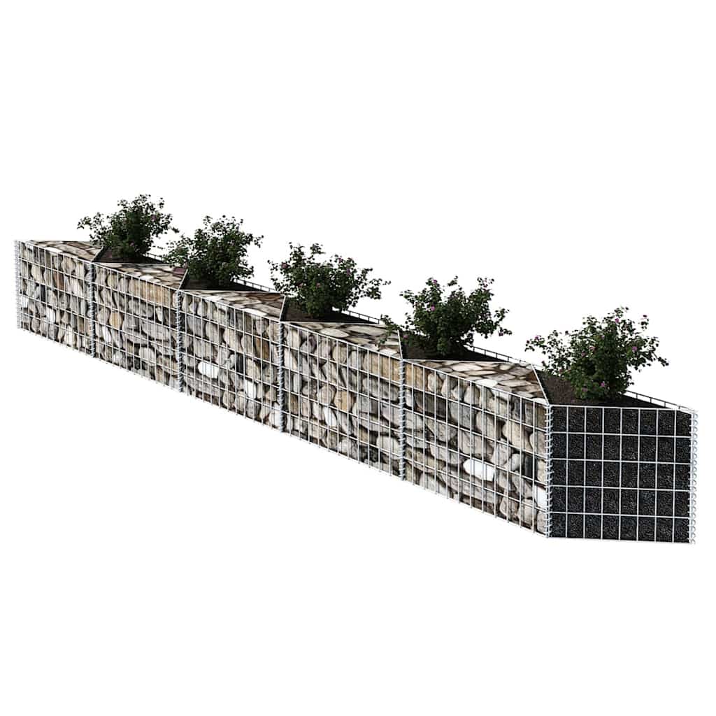 Gabionenkorb Pflanzkasten Gemüse-Hochbeet Stahl 300×30×50 Cm