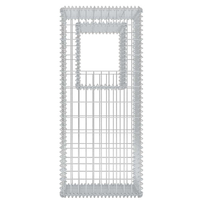 Gabionenkorb Pfosten/Pflanzkasten 2 Stk. Stahl 50×50×120 Cm