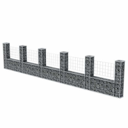 Gabionenkorb U-Form Stahl 570×20×100 Cm