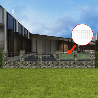 Gabionenkorb U-Form Stahl 570×20×100 Cm