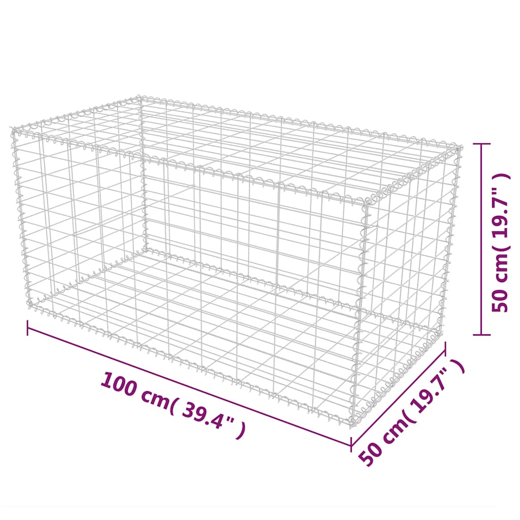 Gabionenkorb Stahl 100×50×50 Cm