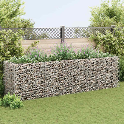 Gabionen-Hochbeet Stahl 360×90×100 Cm
