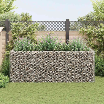 Gabionen-Hochbeet Stahl 360×90×100 Cm