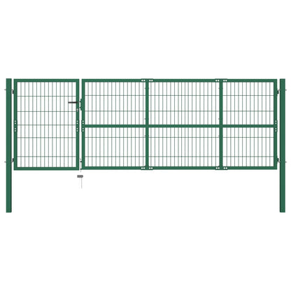 Gartentor Mit Pfosten 350X100 Cm Stahl