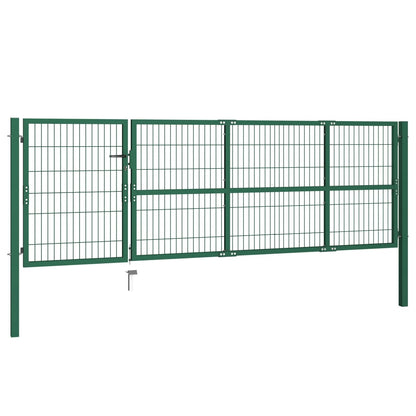 Gartentor Mit Pfosten 350X100 Cm Stahl