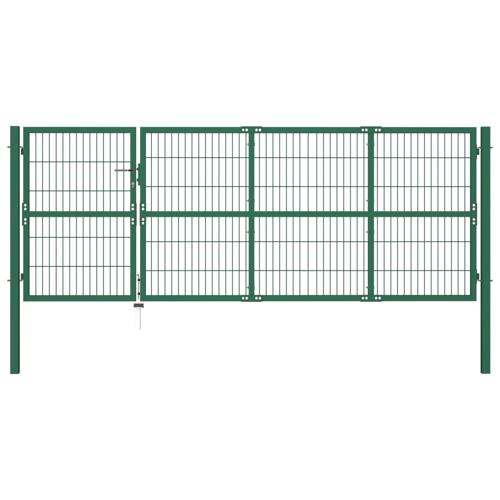 Gartentor Mit Pfosten 350X120 Cm Stahl