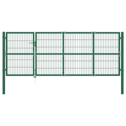 Gartentor Mit Pfosten 350X120 Cm Stahl