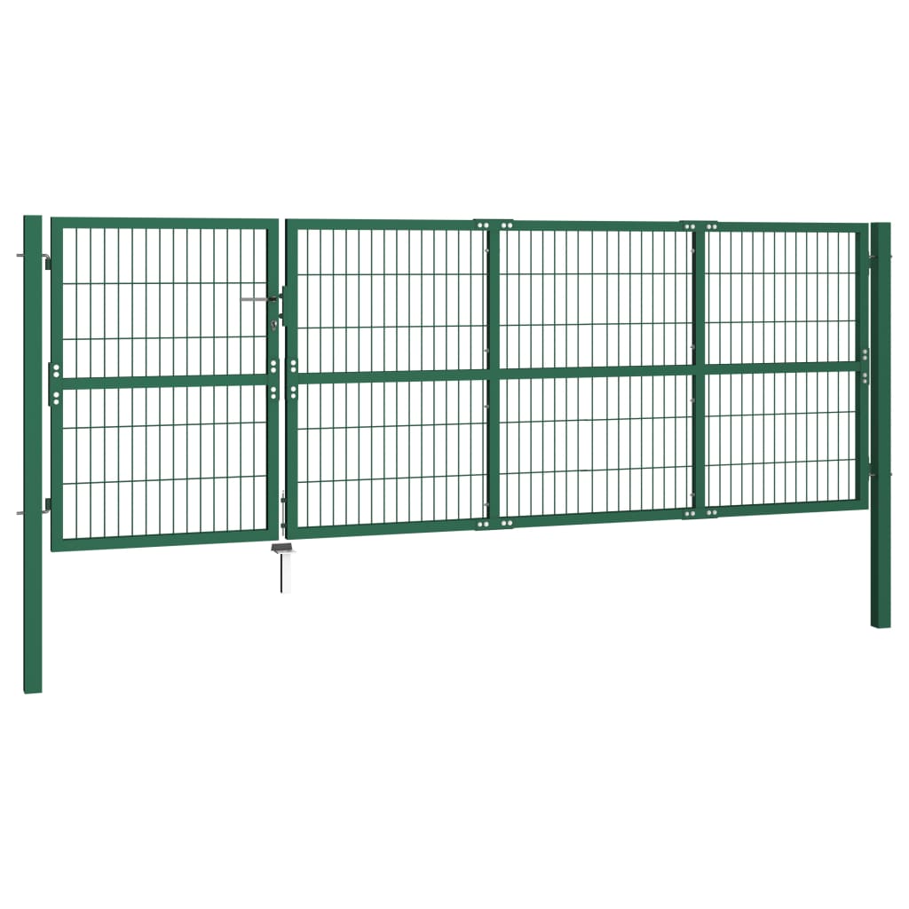 Gartentor Mit Pfosten 350X120 Cm Stahl