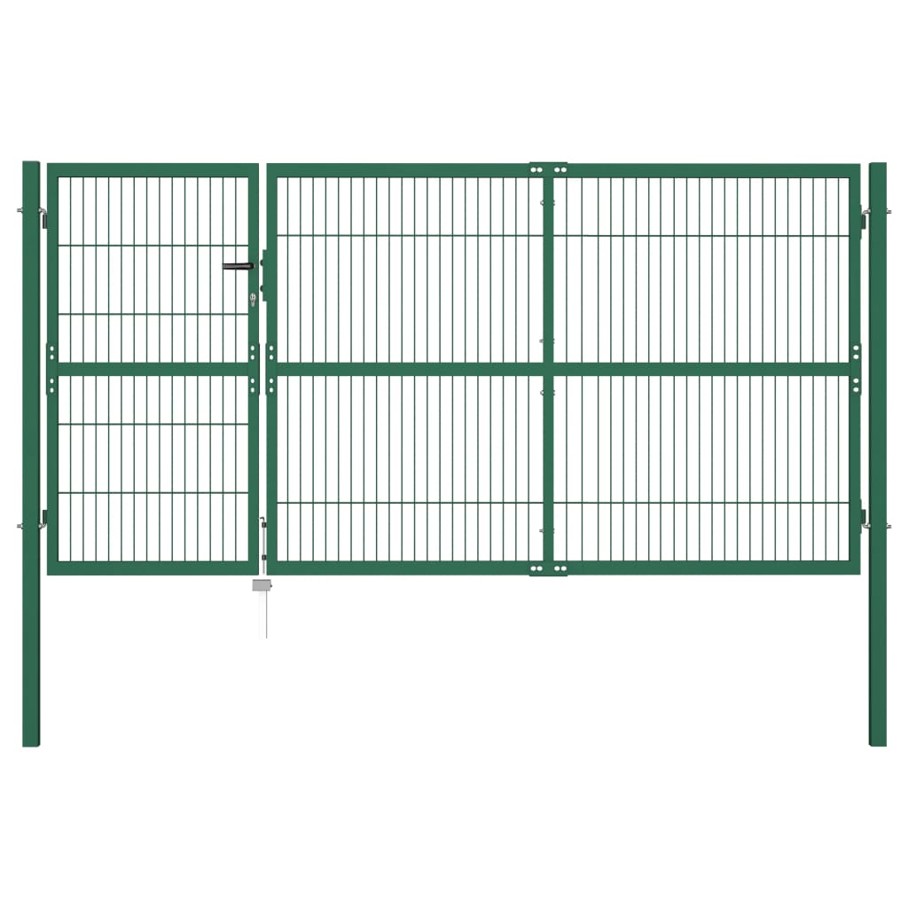 Gartentor Mit Pfosten 350X140 Cm Stahl