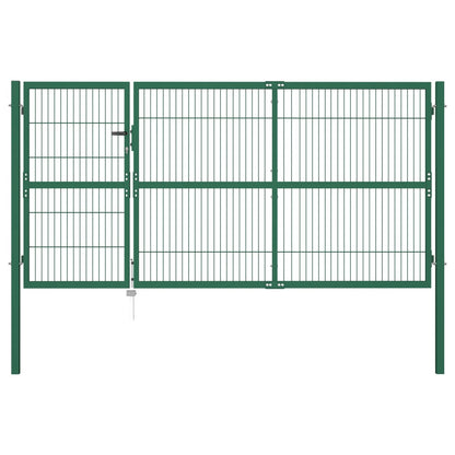 Gartentor Mit Pfosten 350X140 Cm Stahl