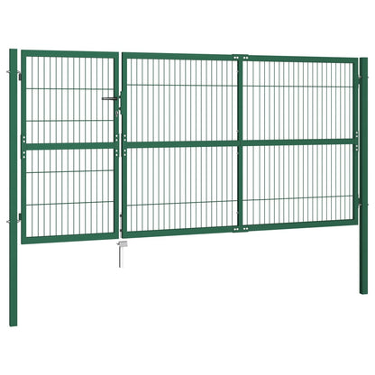 Gartentor Mit Pfosten 350X140 Cm Stahl