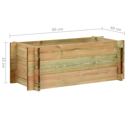 Pflanzkübel Hochbeet Kiefernholz Imprägniert 80 Cm