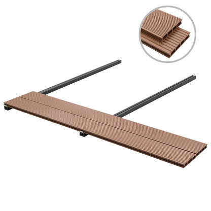 Terrassendiele 4 Pcs Braun Wpc