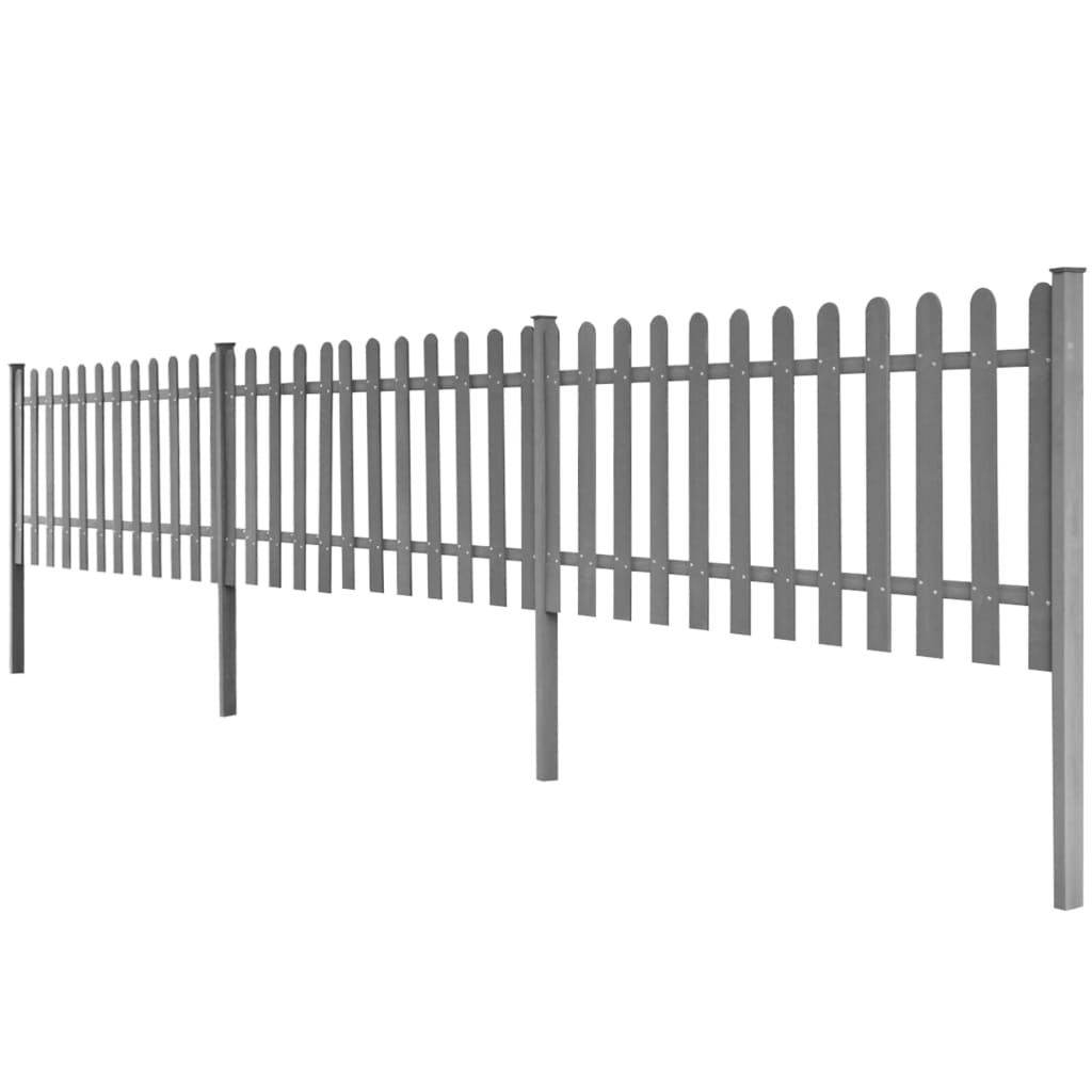 Lattenzaun Mit Pfosten 3 Stk. Wpc