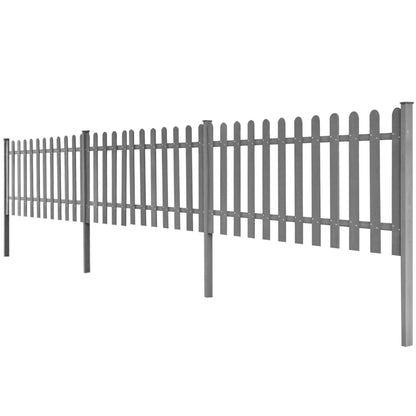 Lattenzaun Mit Pfosten 3 Stk. Wpc