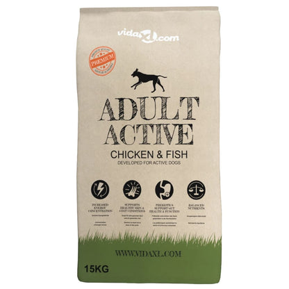Trockenfutter Für Hunde Adult Active Chicken & Fish