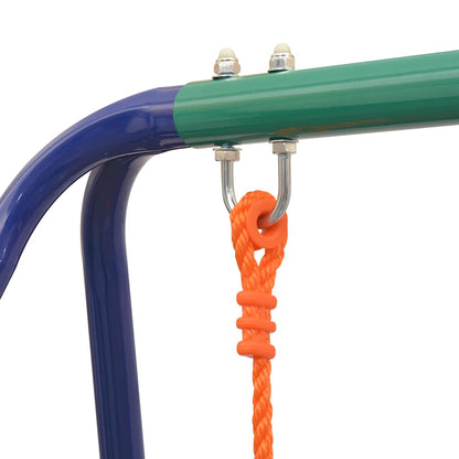 2-In-1 Einzelschaukel Und Babyschaukel Orange Artisan-Eiche