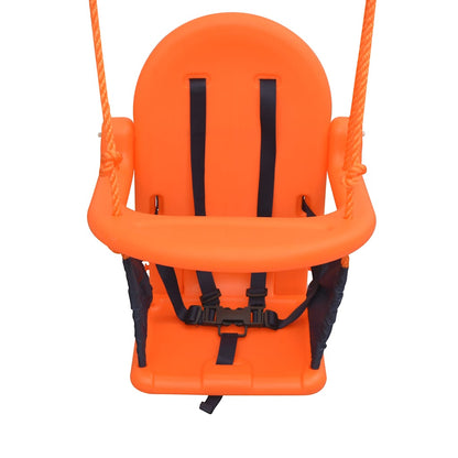 2-In-1 Einzelschaukel Und Babyschaukel Orange Artisan-Eiche