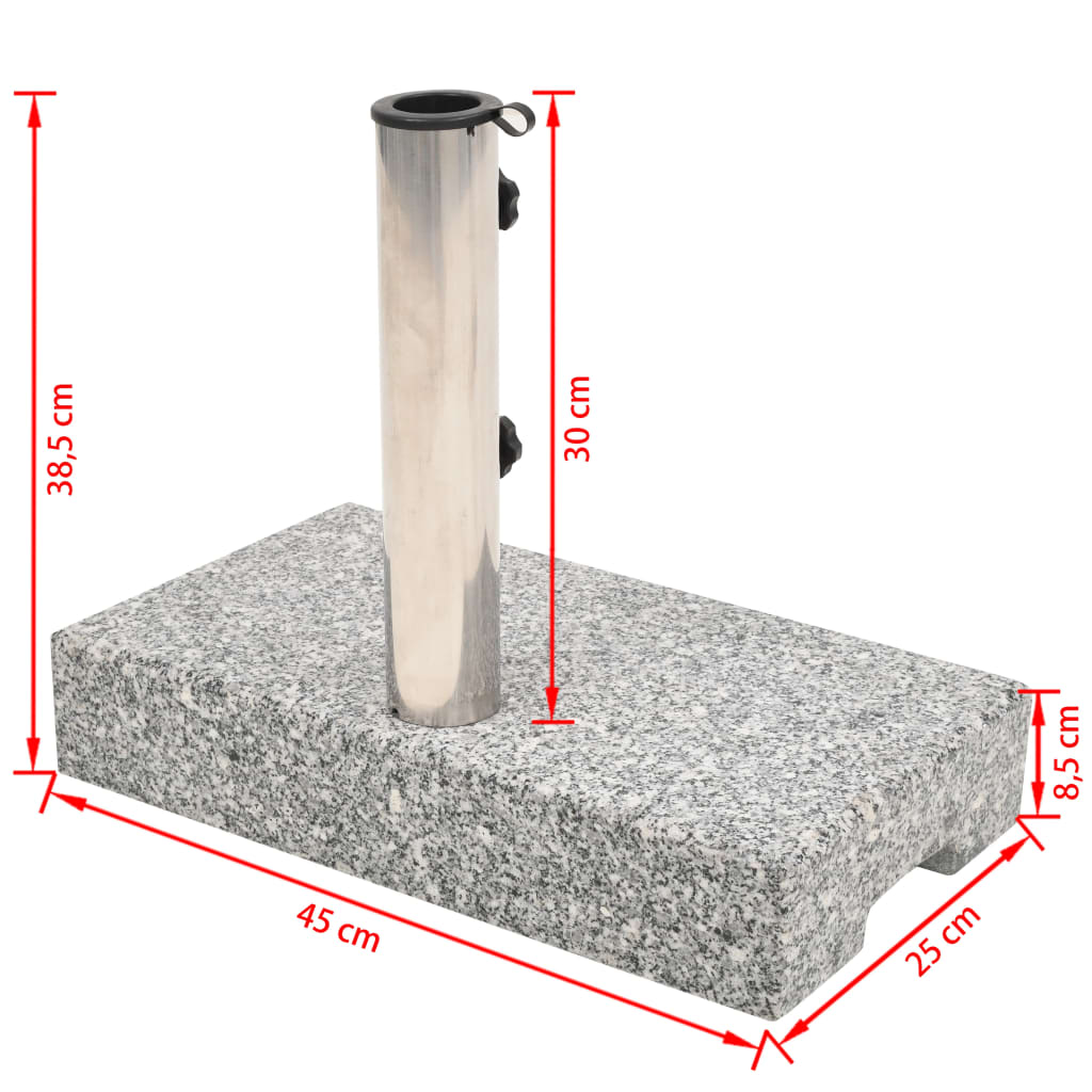 Sonnenschirmständer Granit Rechteckig 25 Kg