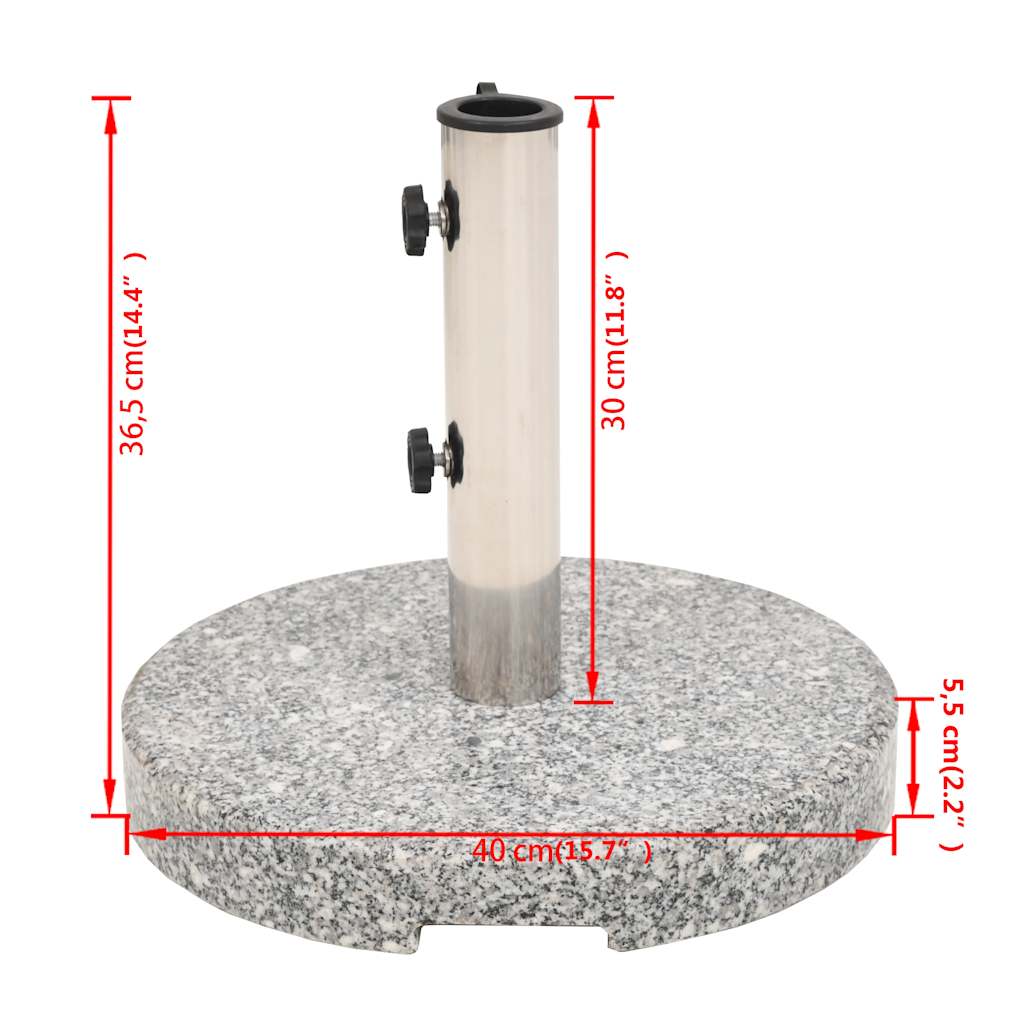 Sonnenschirmständer Granit Rund 20 Kg