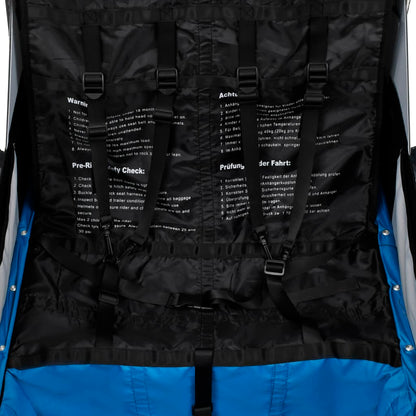 2-In-1 Fahrradanhänger Und Kinderwagen Blau Und Grau