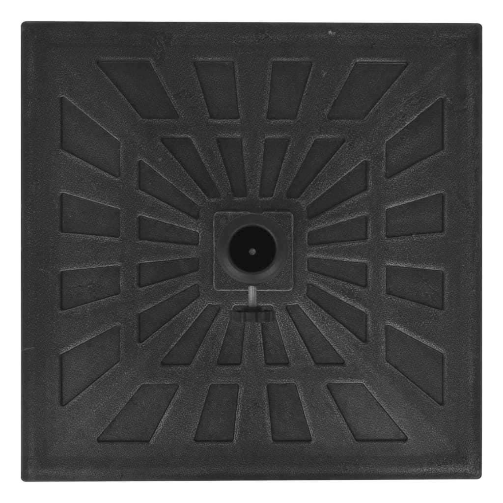 Sonnenschirmständer Harz Quadratisch Schwarz