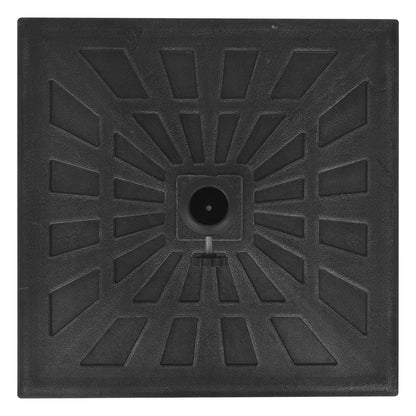 Sonnenschirmständer Harz Quadratisch Schwarz