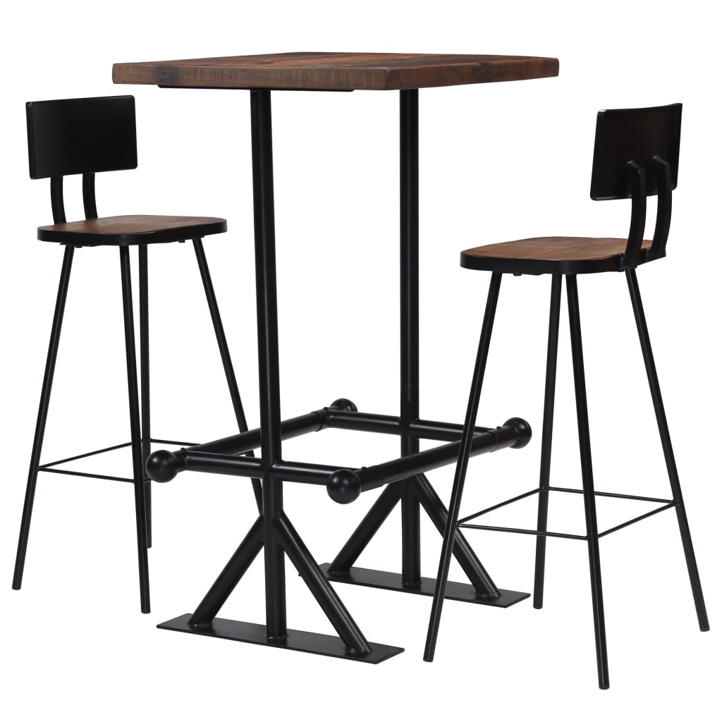 Bar-Set 5-Tlg. Altholz Massiv
