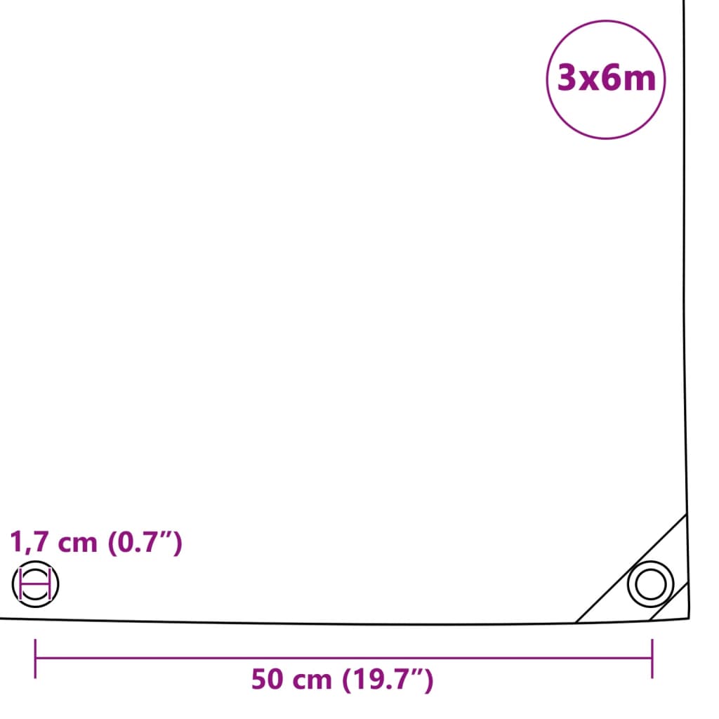 Abdeckplane 650 G/M² 3X6 M Grün