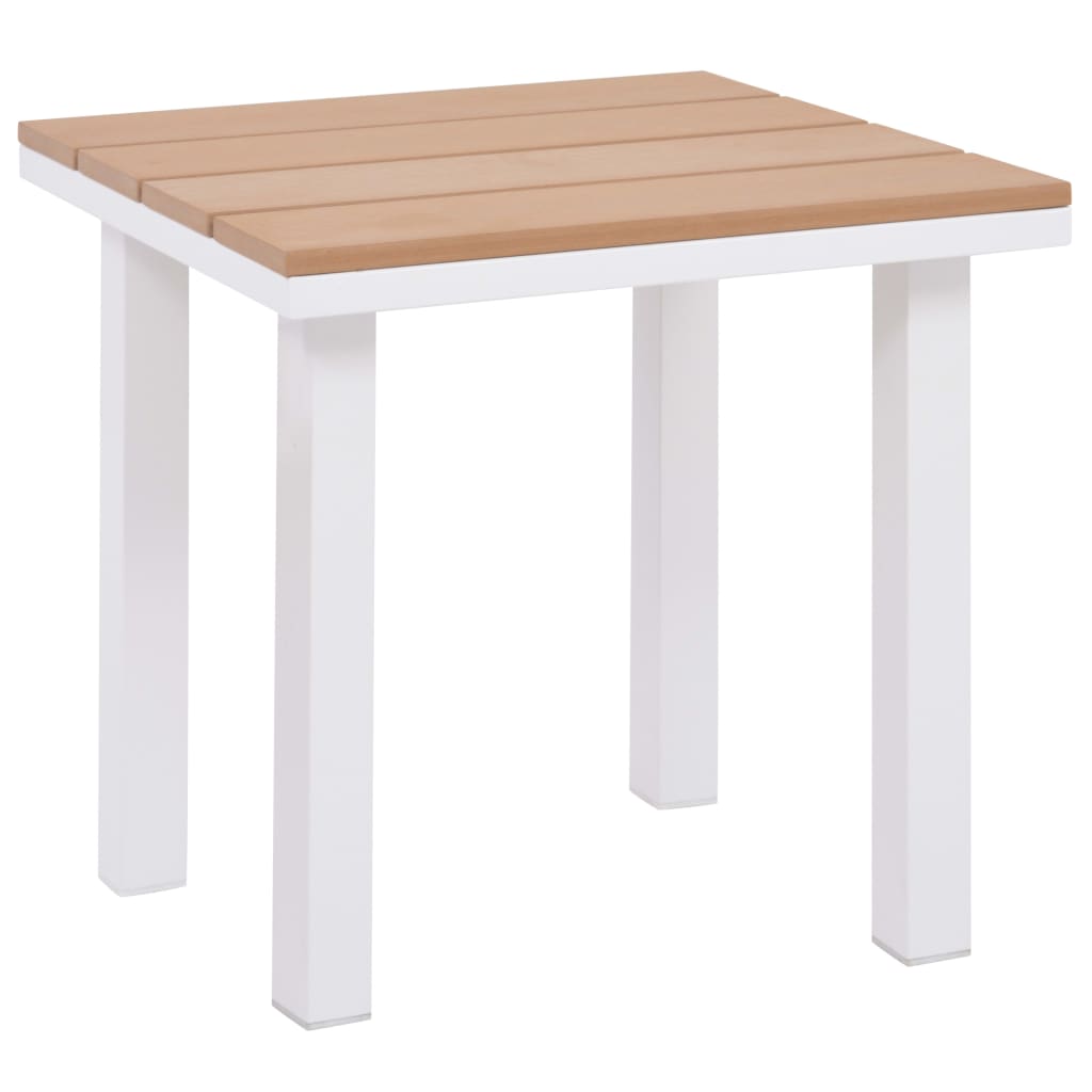 Sonnenliegen 2 Stk. Aluminium Wpc Weiß Und Braun