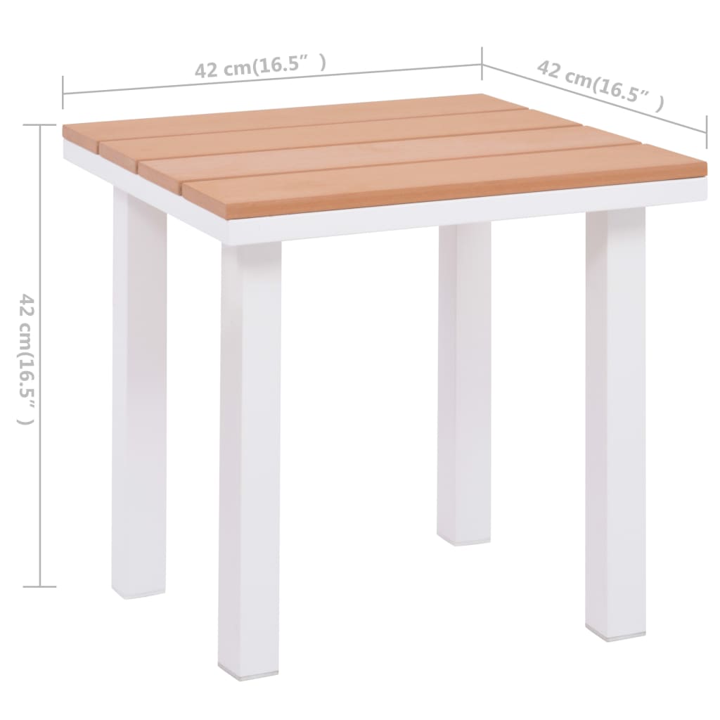 Sonnenliegen 2 Stk. Aluminium Wpc Weiß Und Braun
