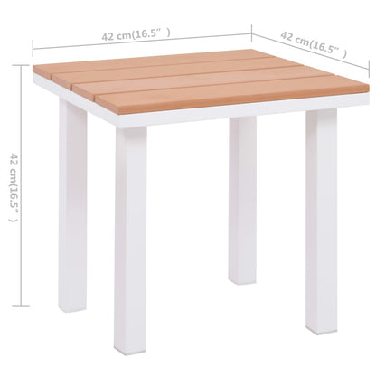 Sonnenliegen 2 Stk. Aluminium Wpc Weiß Und Braun