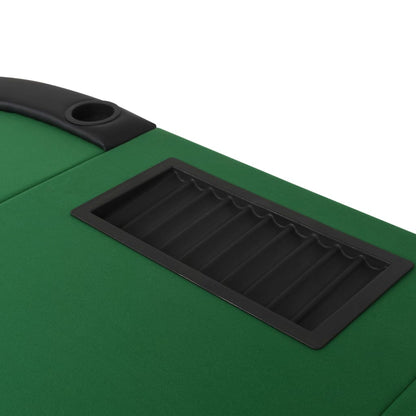 9-Spieler Poker Falttisch 3-Fach Faltbar Oval Grün