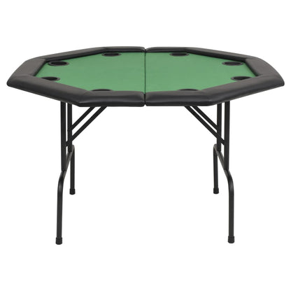 8-Spieler Poker Klapptisch 2-Fach Zuklappbar Achteckig Grün