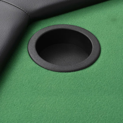 8-Spieler Poker Klapptisch 2-Fach Zuklappbar Achteckig Grün