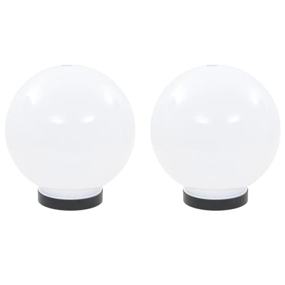 Led-Gartenleuchten 2 Stk. Kugelförmig Pmma