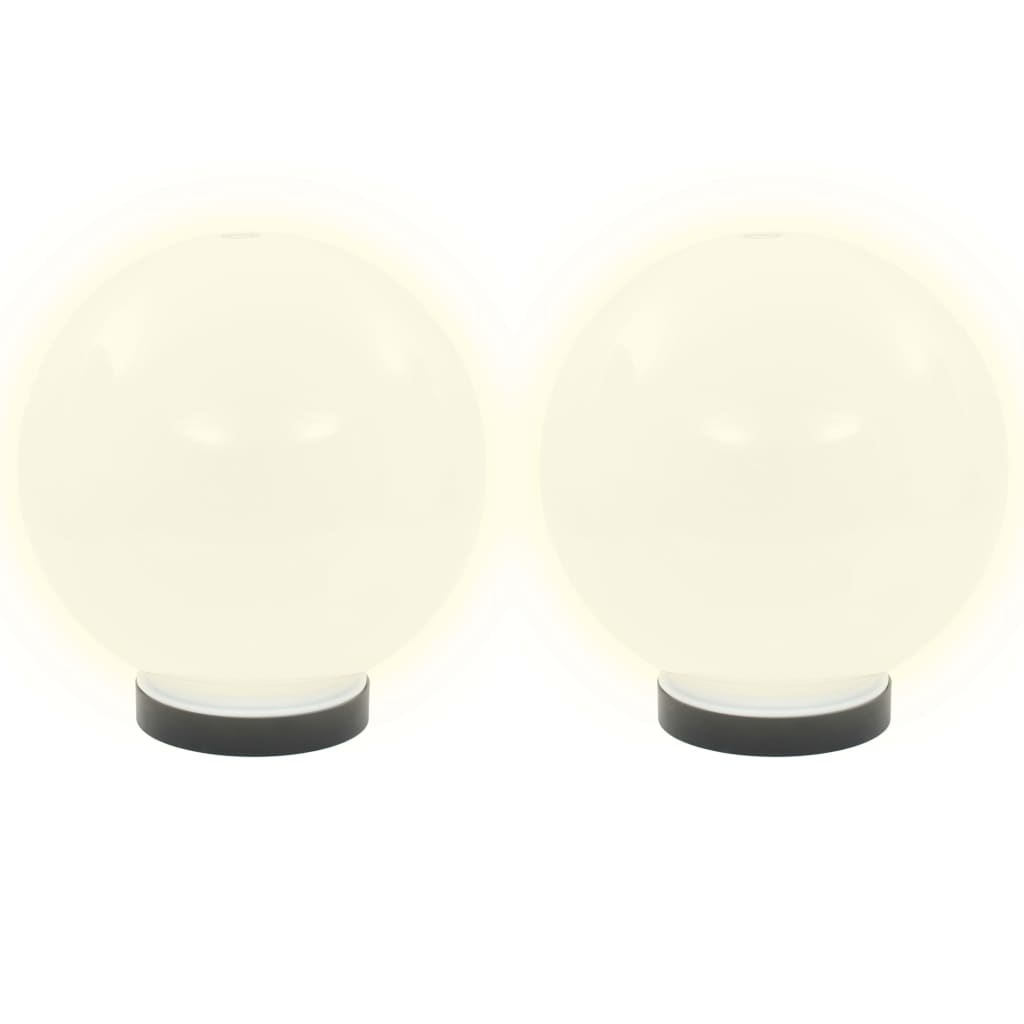 Led-Gartenleuchten 2 Stk. Kugelförmig Pmma