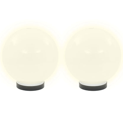 Led-Gartenleuchten 2 Stk. Kugelförmig Pmma