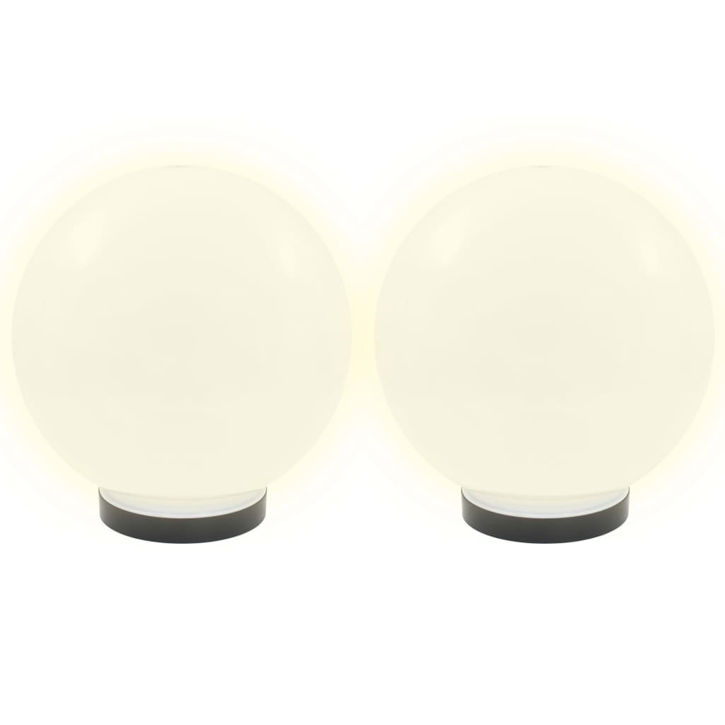 Led-Gartenleuchten 2 Stk. Kugelförmig Pmma