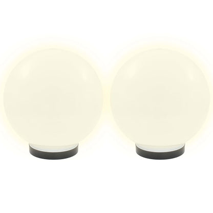 Led-Gartenleuchten 2 Stk. Kugelförmig Pmma