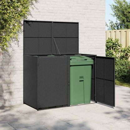 Mülltonnenbox Für 2 Tonnen Poly Rattan 148×77×111 Cm