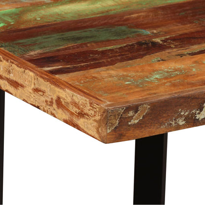 5-Tlg. Bar-Set Altholz Massiv Und Echtleder